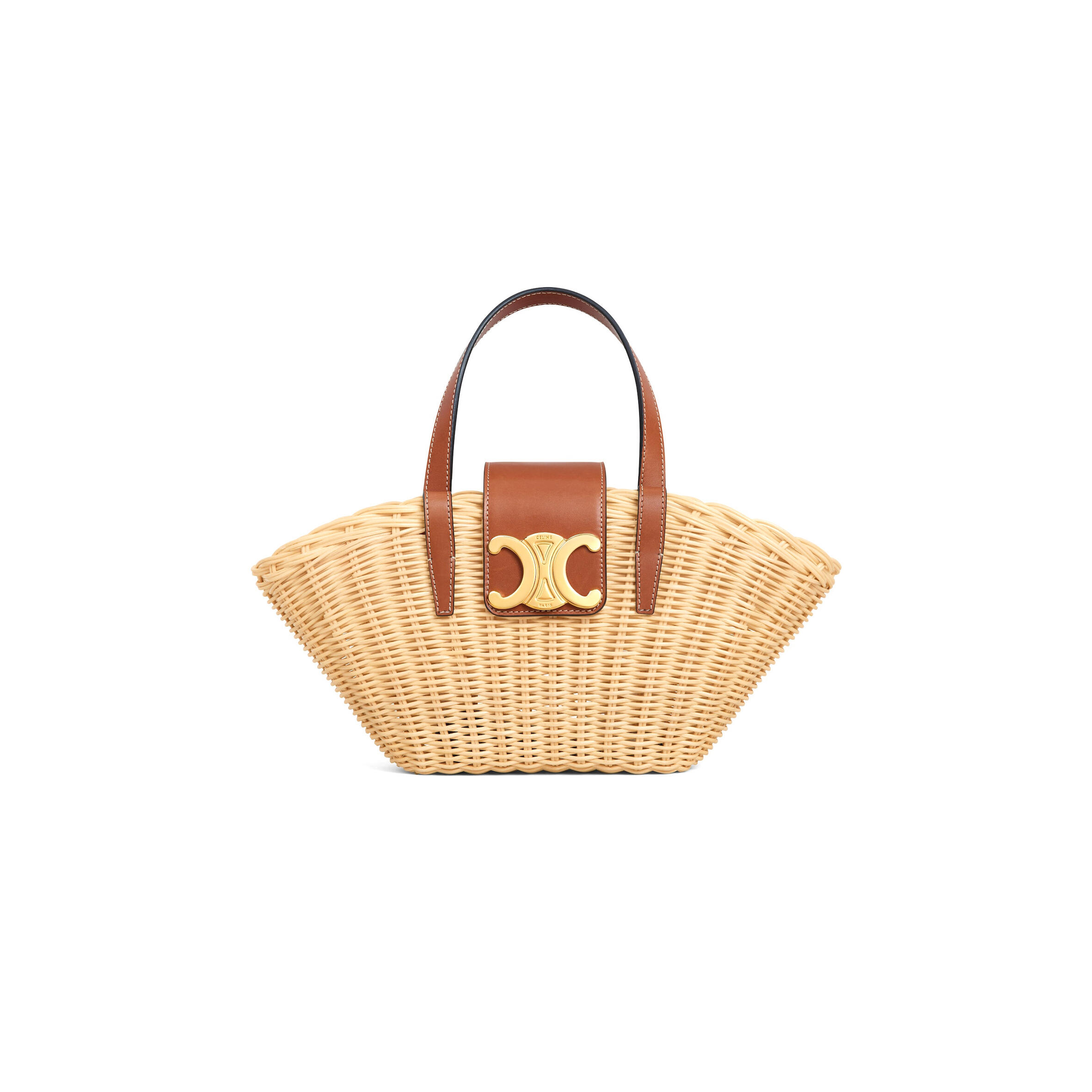 Ce**e teen couffin in wicker and natural calfskin 116572fwe.02nt (32*14*7cm)